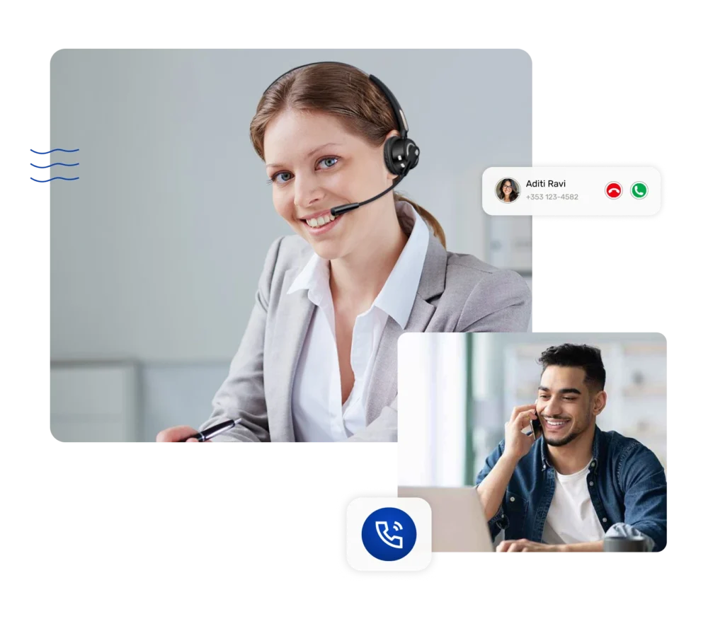 multiple phone numbers, showcasing Dialinger’s unified communication dashboard