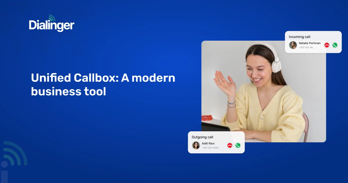 Professional using Dialinger's Unified Callbox feature for seamless communication.
