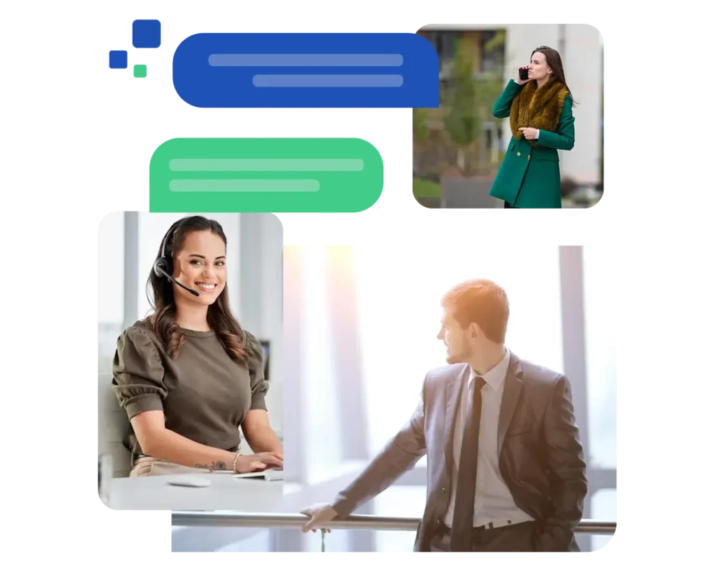 Phone IVR feature connecting callers to the right person based on location, availability, or team through a smart routing system.