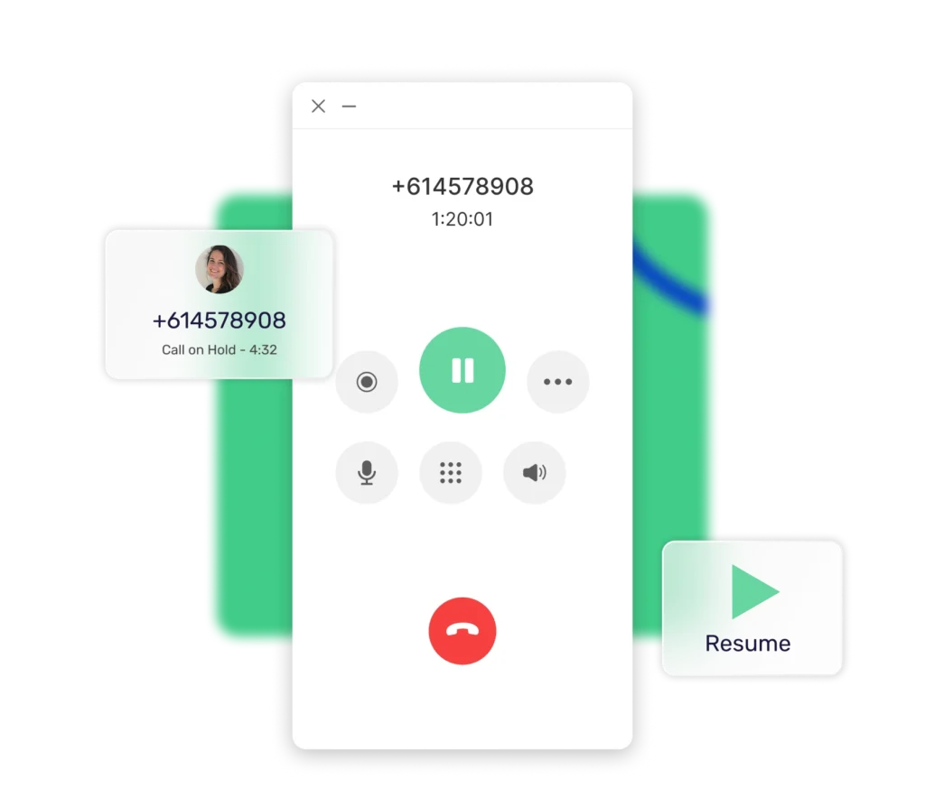 Call on Hold and Resume for Active Calls