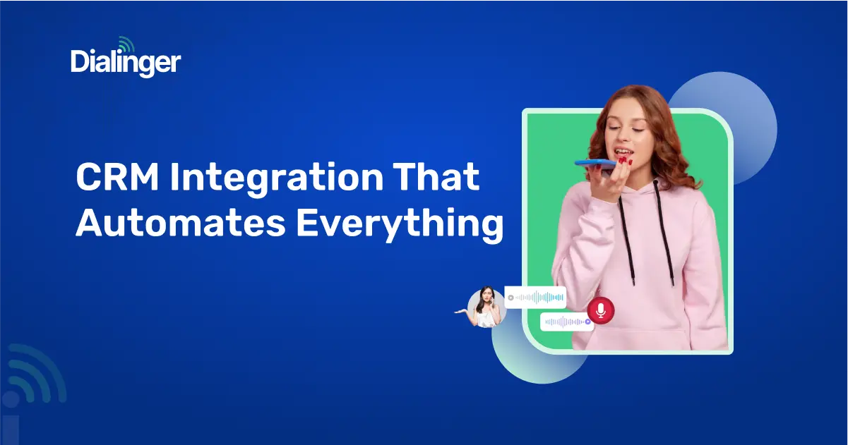 Young woman using voice technology to demonstrate seamless CRM integration for smarter business communication.