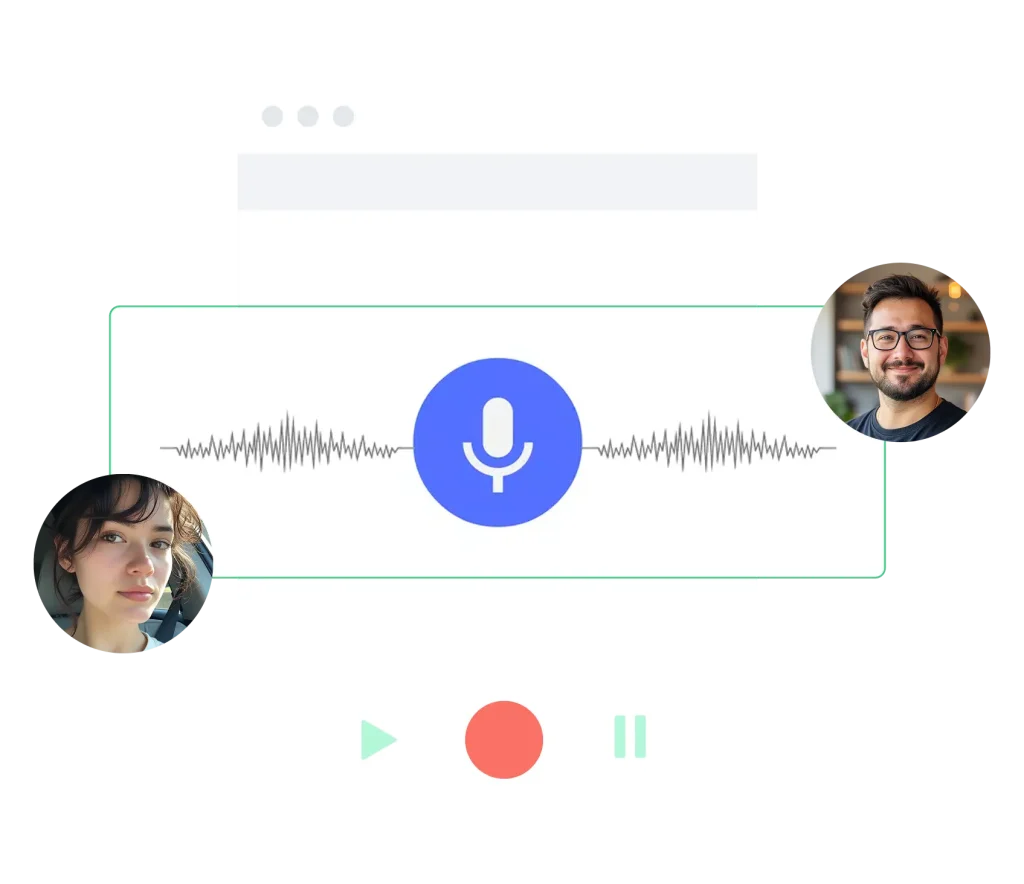 Voice wave icon showing low-latency call via Dialinger.
