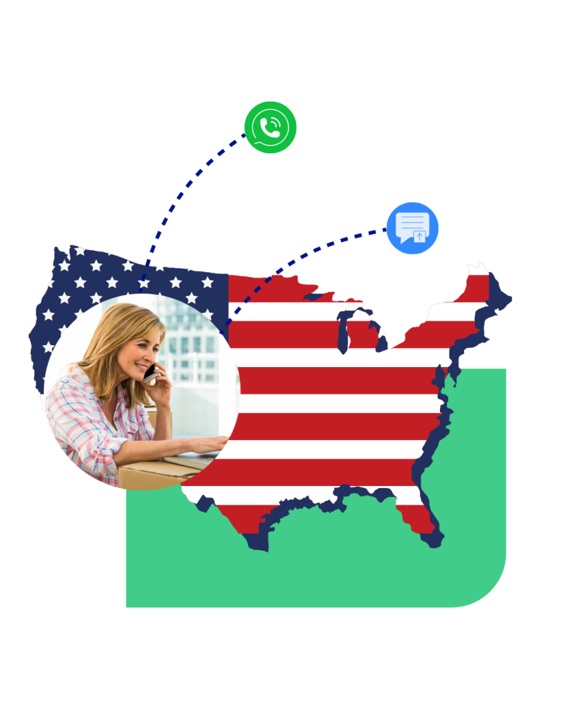 SMS and voice icons, representing business texting services.